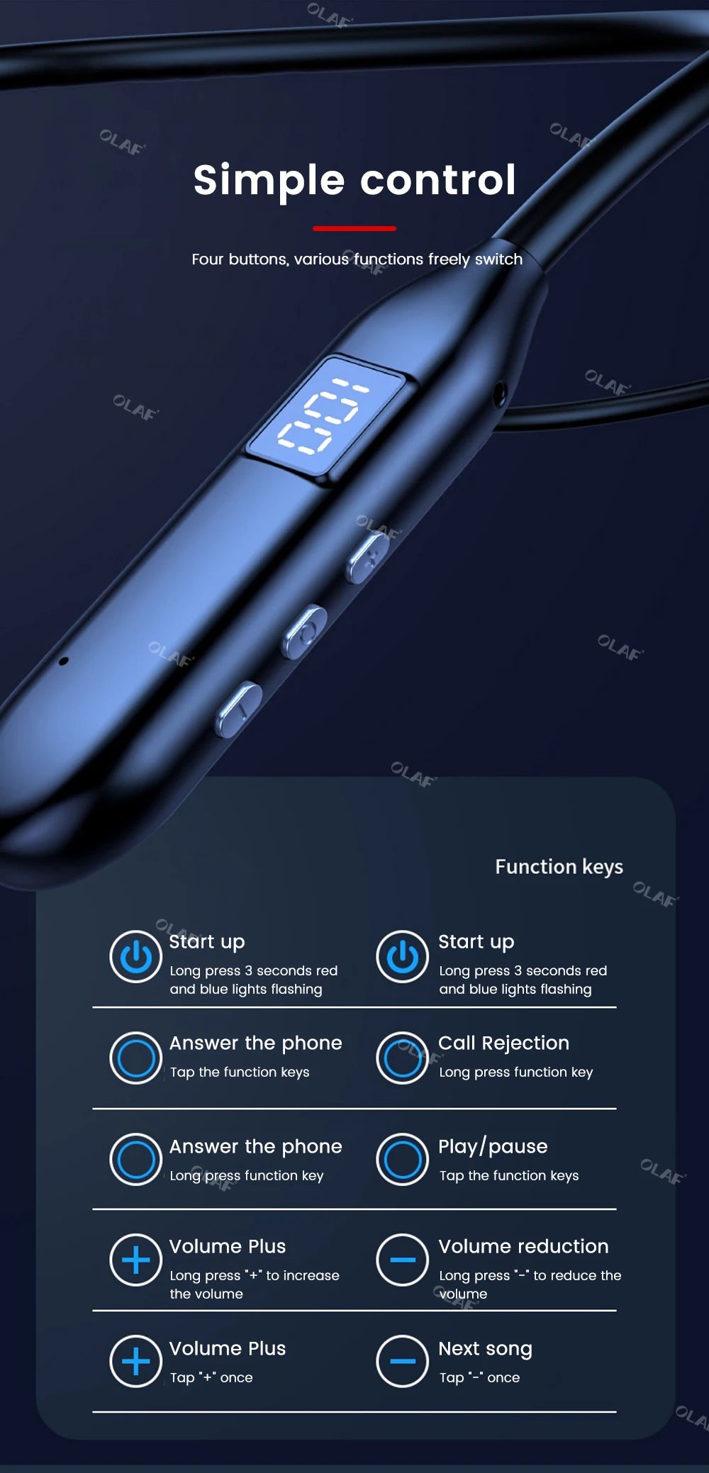 Sy8 Wireless Earphones Bluetooth 5.3 Neckband Headphones LED Super Power Waterproof Sport Magnetic Headset Handfree with Mic