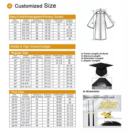 2026 Adult Graduation Costume Bachelor Degree Gown Academinc Uniform Boy Gilr Graduation Photography Performance Robe Hat Set