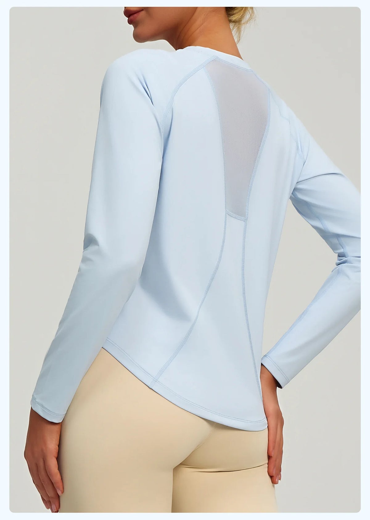 2026 Spring Summer New Women's Yoga Top Loose Mesh Breathable Sports Long Sleeve T-shirt Basic Solid Color Top Riding Clothes