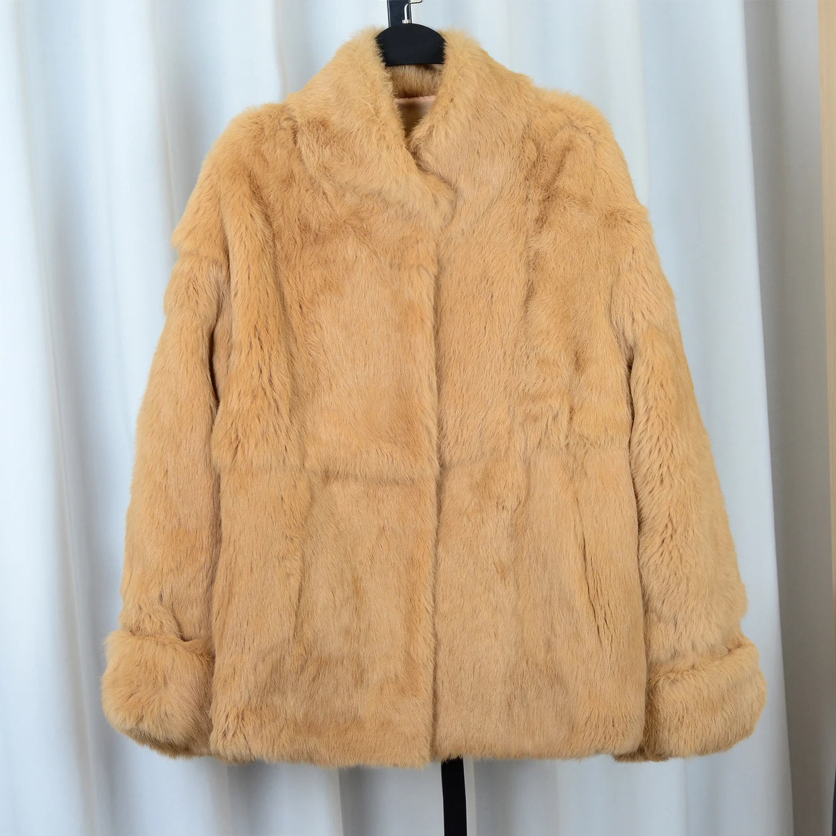 Real rabbit coat women genuine rabbit coat women natural fur coat women luxury sexy warmth ladies winter fashion lapel coat