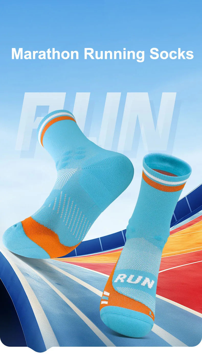 Running Compression Socks Crew Marathon Sport Sock For Man Woman Adult Teenager