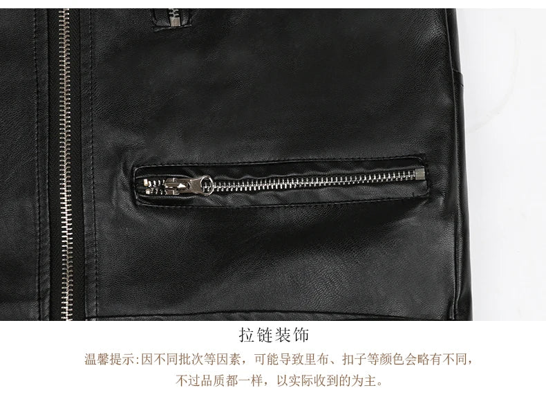 Nerazzurri Spring Autumn Loose Black Faux Leather Jacket Women with Lace Long Sleeves Zipper Belt Luxury Elegant Fashion 2022