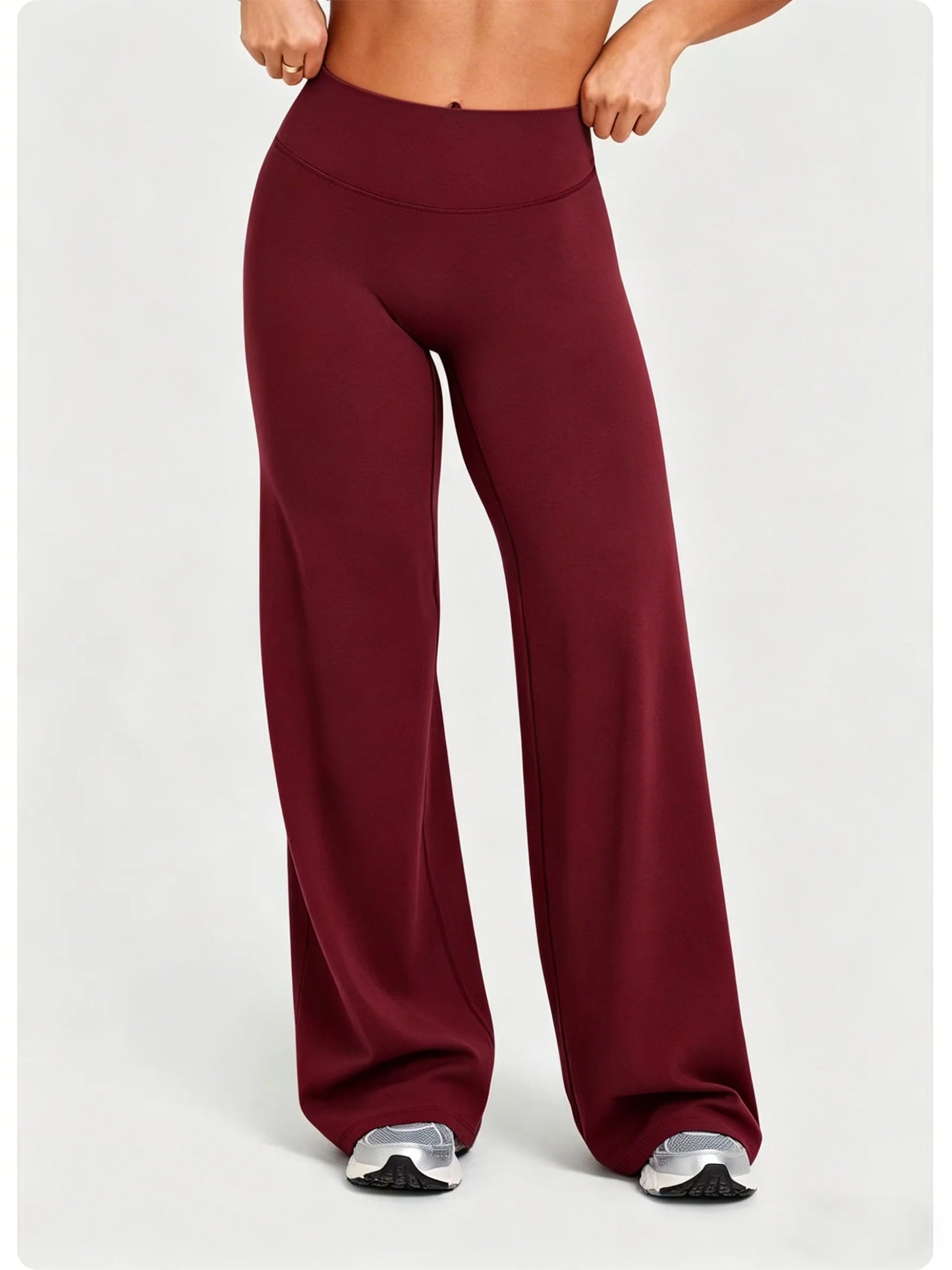 Women's Soft Straight Leg Sports Pants Breathable Lightweight Fitness Gym Wear Outdoor Yoga Trousers Loose Running Trousers