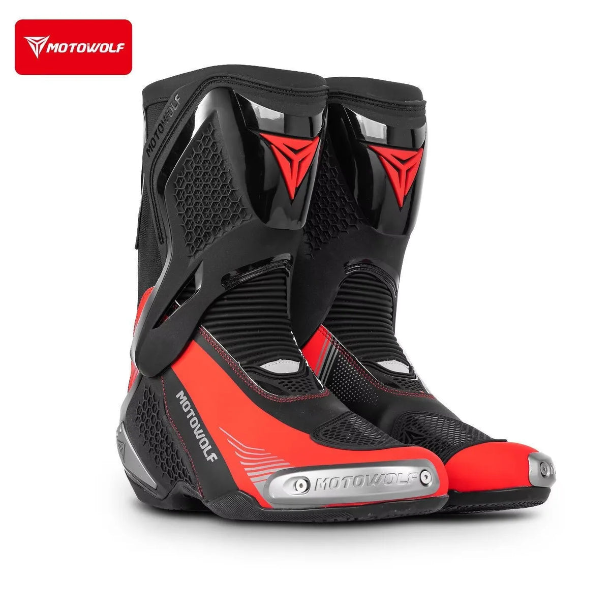 Motowolf Motorcycle Riding Boots Motobike Riding Shoes High-top Racing Boots Off-road Professional Four-season Rider Gear Men