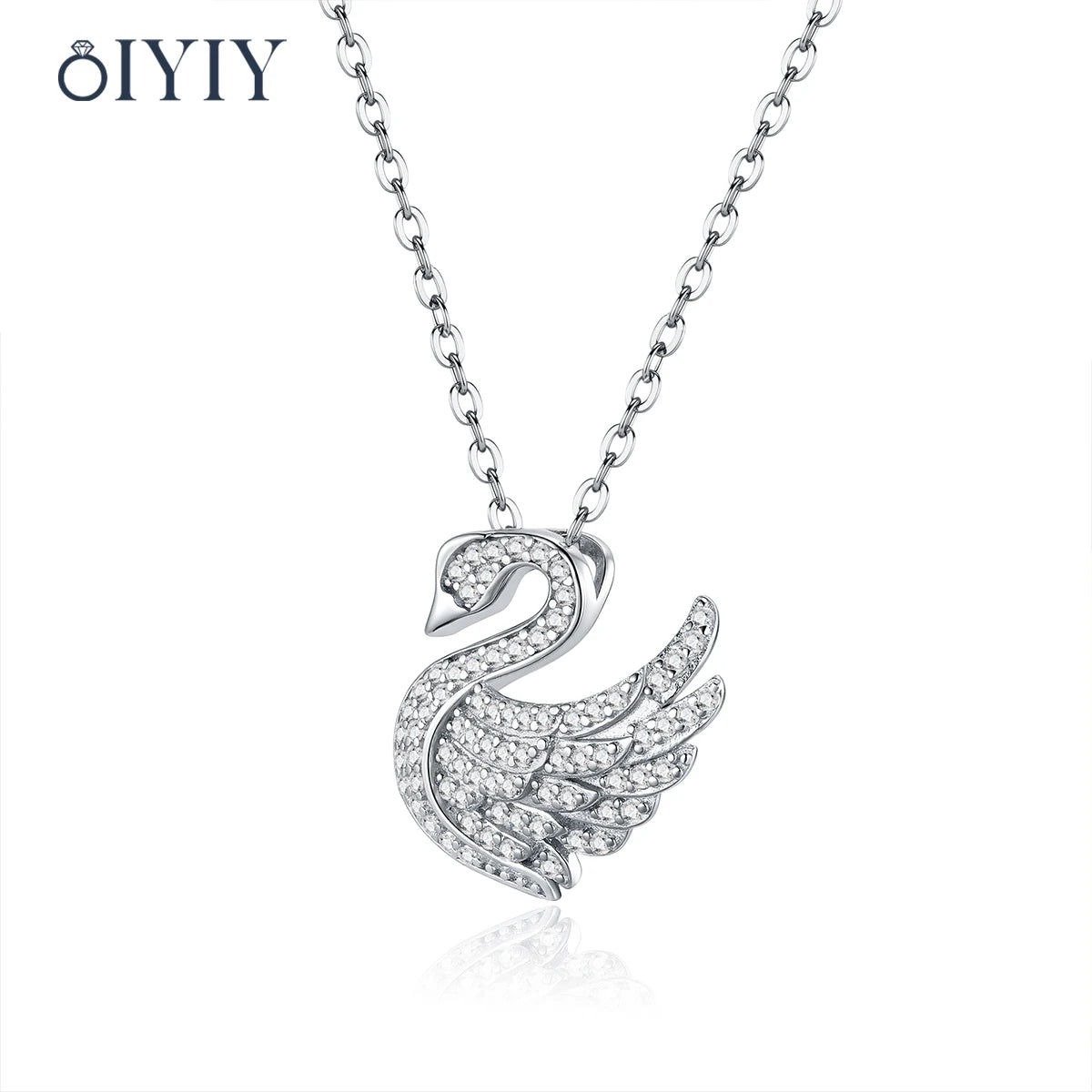OIYIY Moissanite Necklace for Women 925 Sterling Silver D VVS1 GRA Certified Lab Grown Diamond Swan Pendant Luxury Jewelry Gift