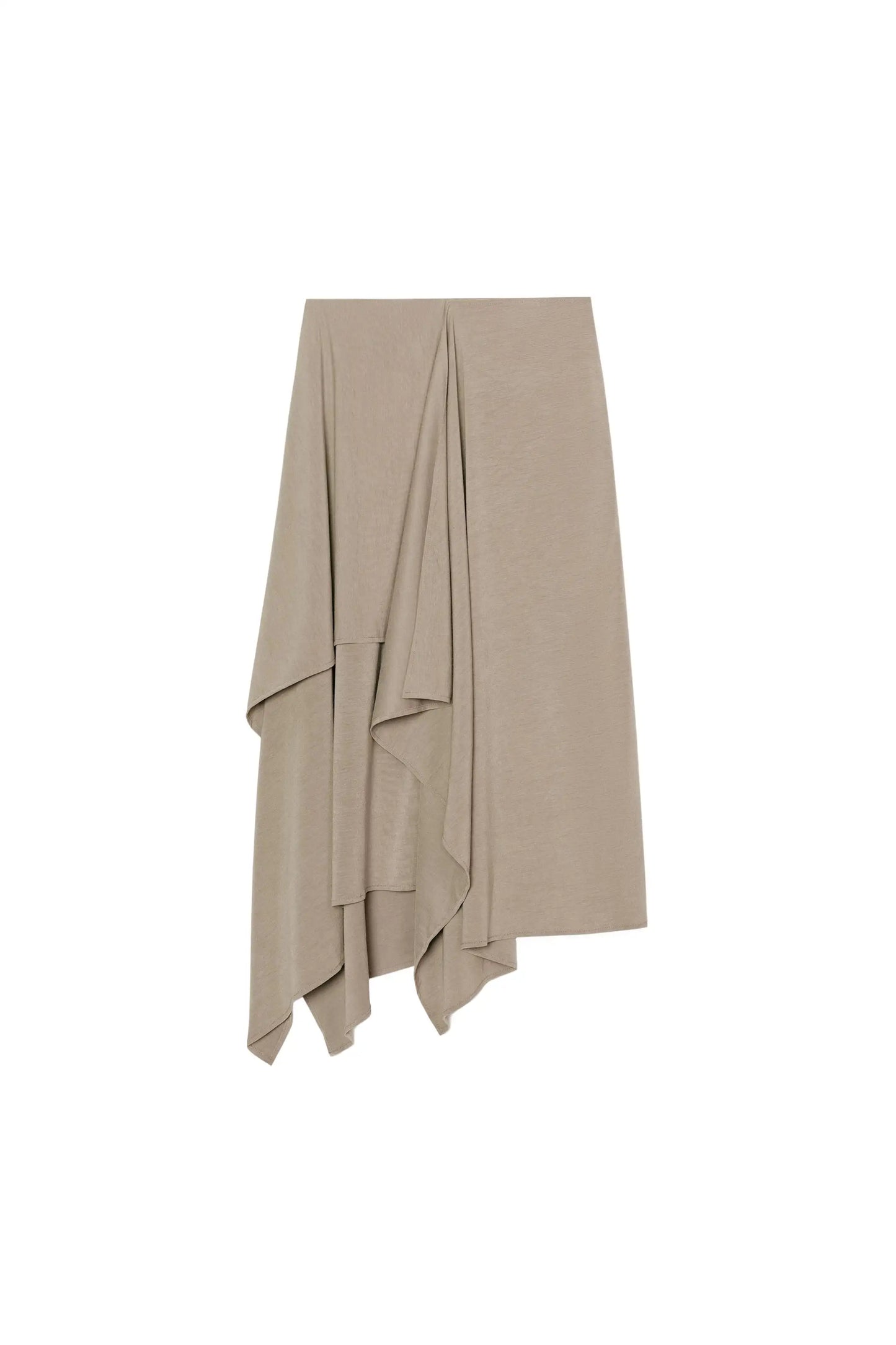 Fashion Elegant Casual Top Skirt Sets High Neck Loose Crop Shirt Irregular Pleated Hem Long Skirt 2026 New Lady Commuter Outfits