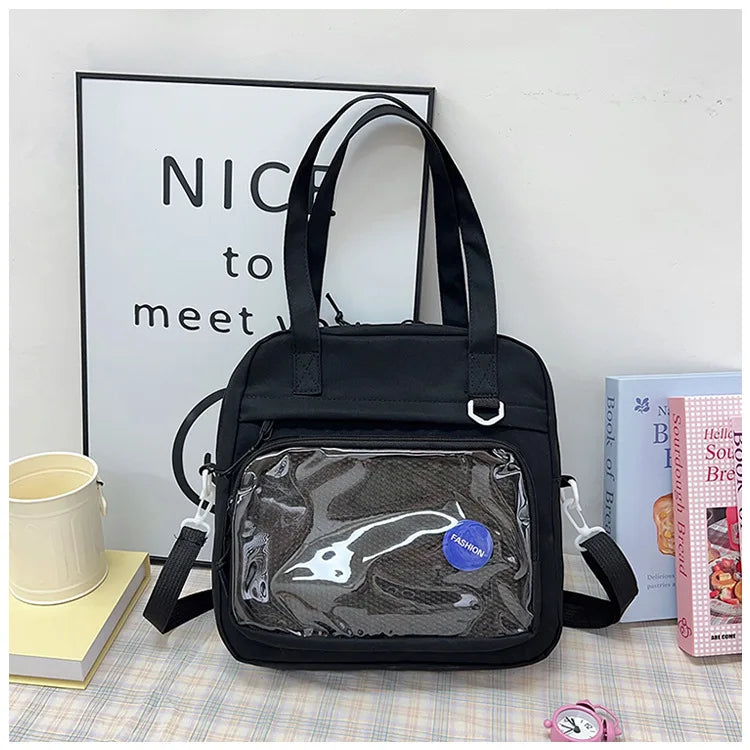 Japanese Style Kawaii Itabag For Dolls Large Handbags New Nylon School Bags For Teenage Girls Tote Shoulder Bag JK Crossbody Bag