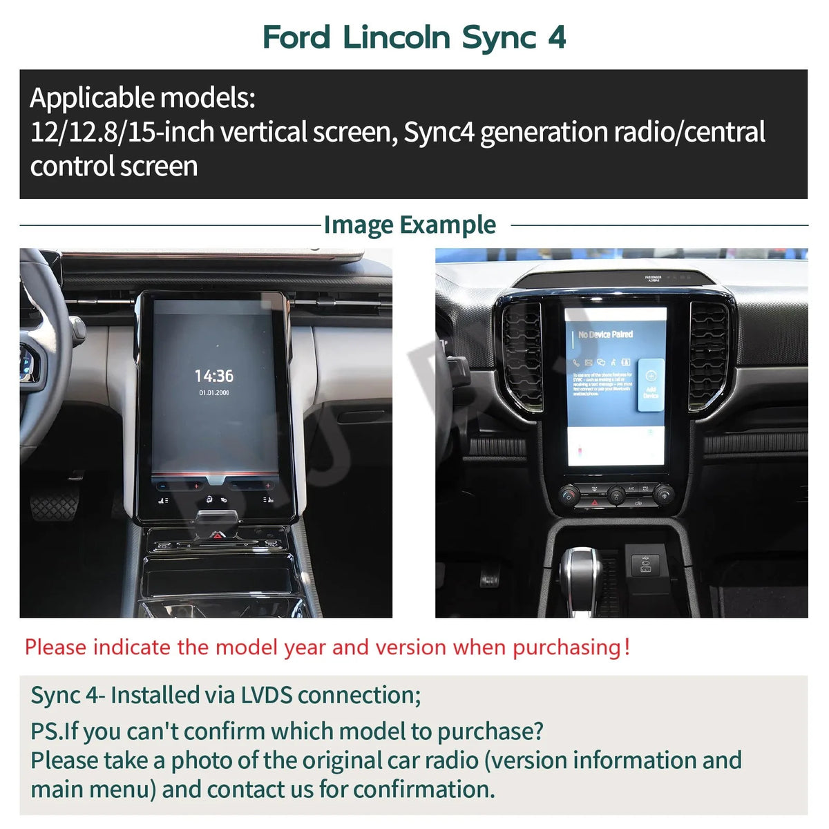 For Ford Lincoln Sync2/3/4 Focus Mondeo F150F550MKCMKZMKX 360 Camera 1080P Around View Driving Recorder Syst DVR Carplay