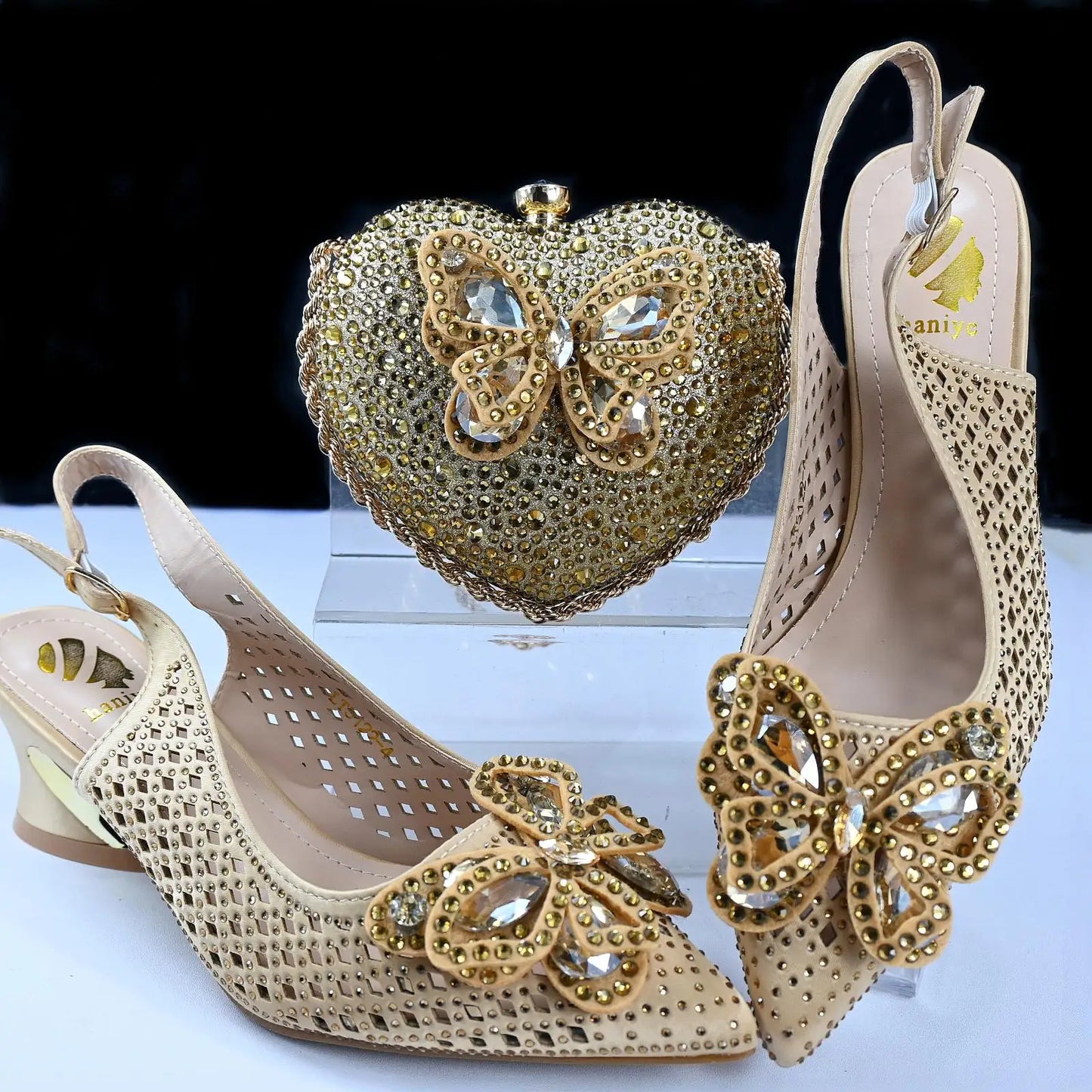 Doershow hot selling Shoes and Bags To Match Set Italy Party Pumps Italian Matching Shoe and Bag Set for Party! SQ1-1