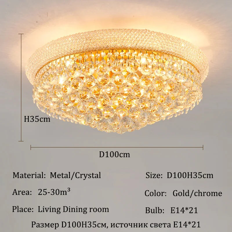 Luxury Crystal Led Ceiling Lights for Living Room Modern Ceiling Chandelier Dining Room Chandeliers Lighting Lamps Ceilings Lamp