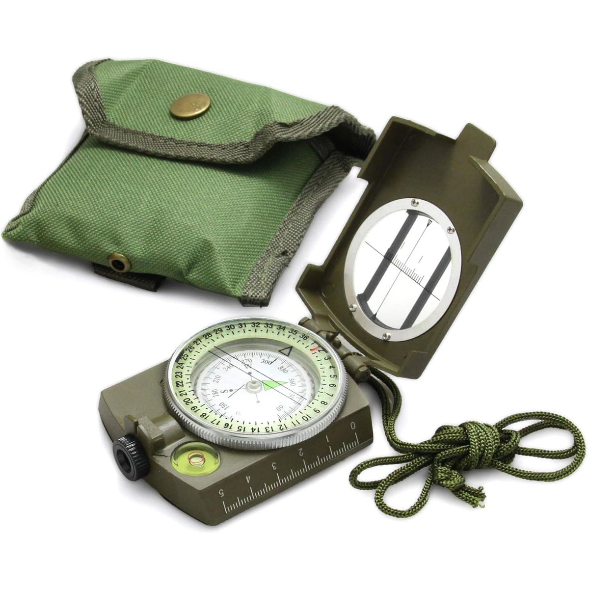 Metal Tactical Survival Military Compass Professional High Precision Sighting Navigation Luminescent for Outdoor Hiking Geology