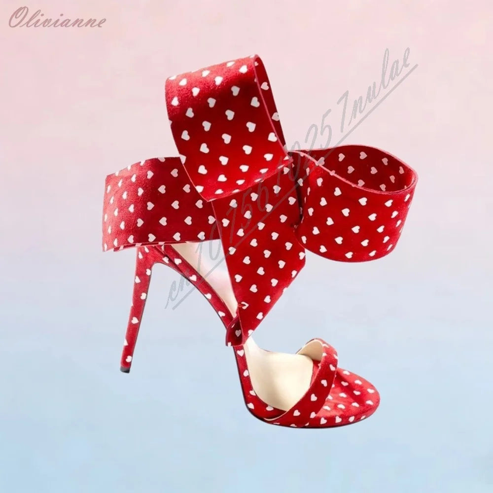 Polka Dot Tulle Big Bow Pumps Stiletto Heels Pointed Toe Backless High Heels Wedding Party Evening Dress Women Shoes Fashion