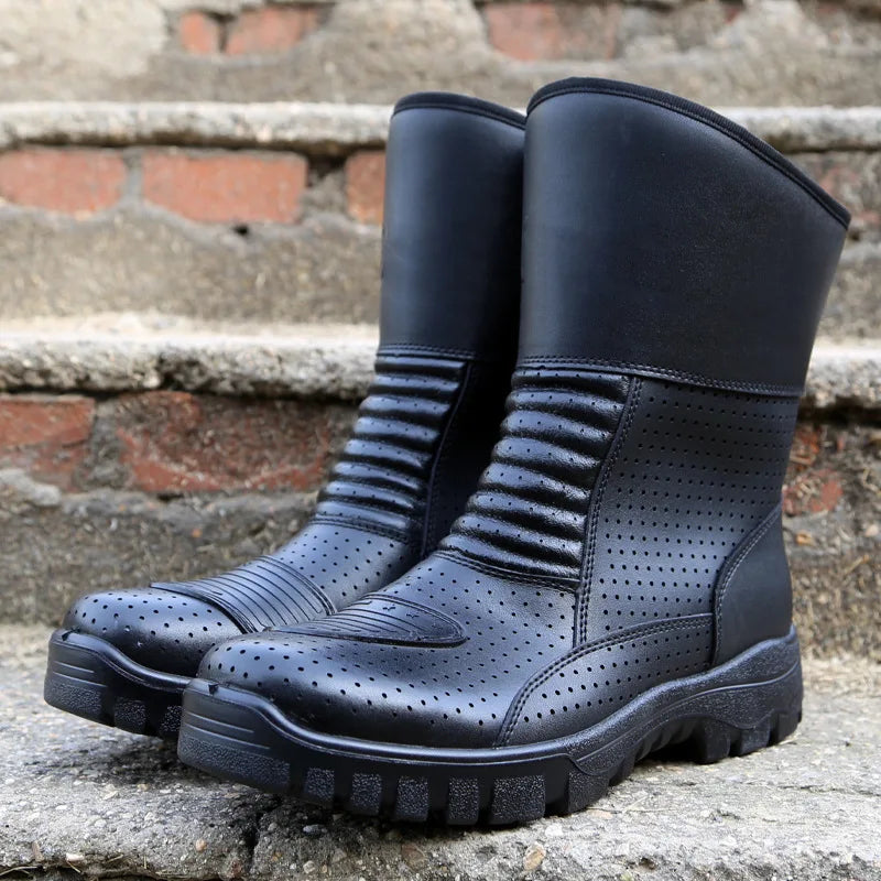 Breathable motorcycle riding shoes men long-legged suitable for riding motorcycles outdoor duty wear-resistant anti-slip boots