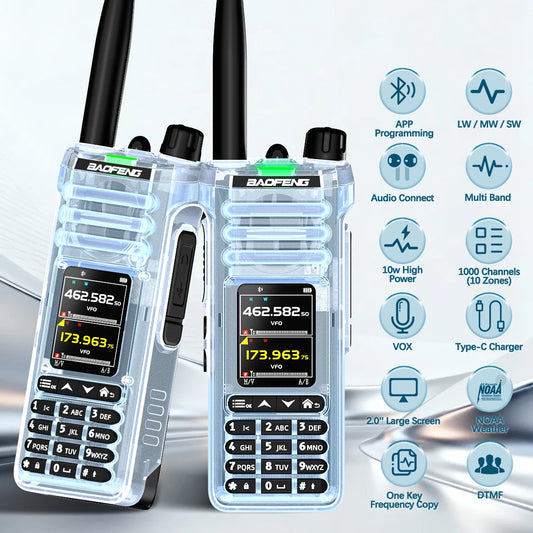 BAOFENG UV‑36 PRO Walkie Talkie 10W High Power Dual Mode Bluetooth Programming Shortwave Receive Two Way Radio FM Handheld Radio