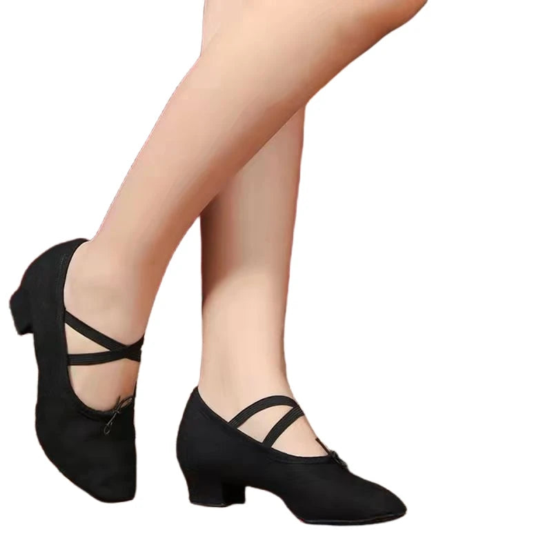 Ballet Dance Shoes Women Teacher Stage Training Shoes Soft Sole Slippers Yoga Belly Practice Shoes Girls Jazz Dancing Shoes