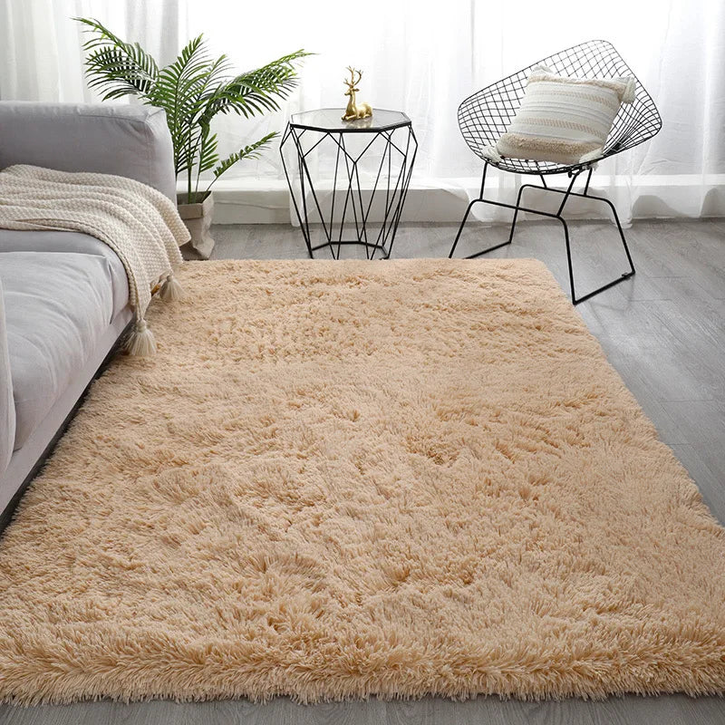 White Fluffy Hall Carpet Modern Living Room Bedroom Home Decor Large Mats Thickened Non-Slip Girl Children's Room Pink Furry Rug