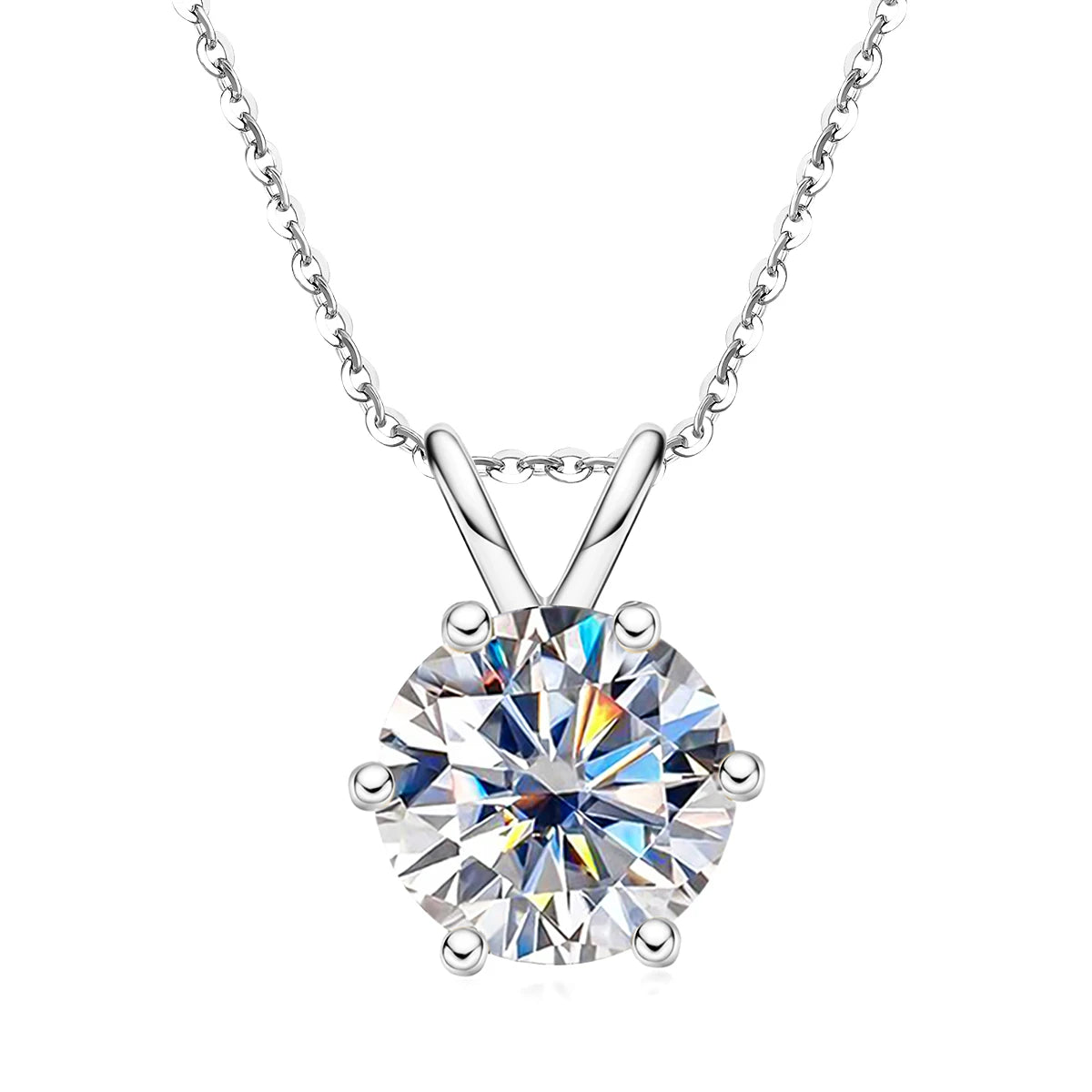 AnuJewel 1ct 3ct 5ct D Color Moissanite Diamond Top Quality 18K Gold Plated Pendant Necklace Fine Jewelry Gifts Wholesale