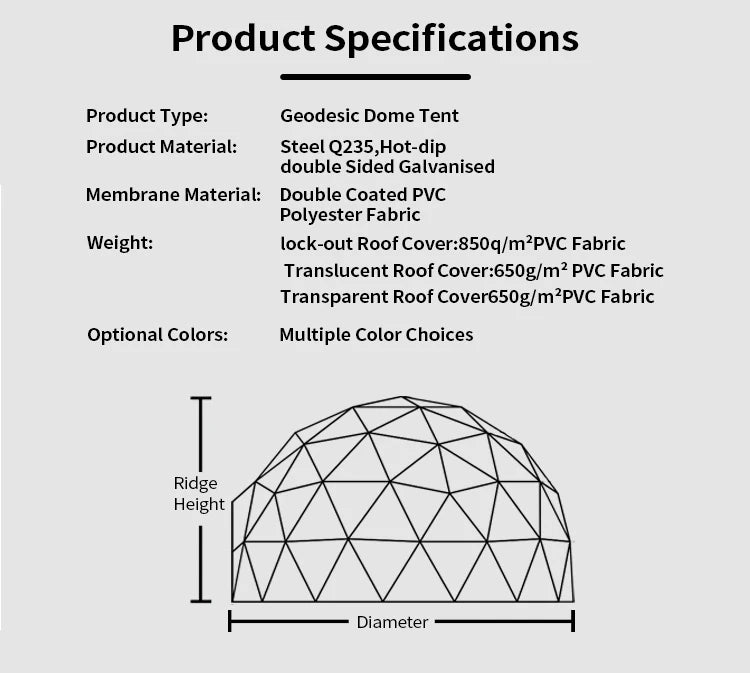 Luxury Transparent Glass Igloo Geodesic Dome Tent, Outdoor Glamping Hotel Tent For Resort Vacation Camping Accommodation
