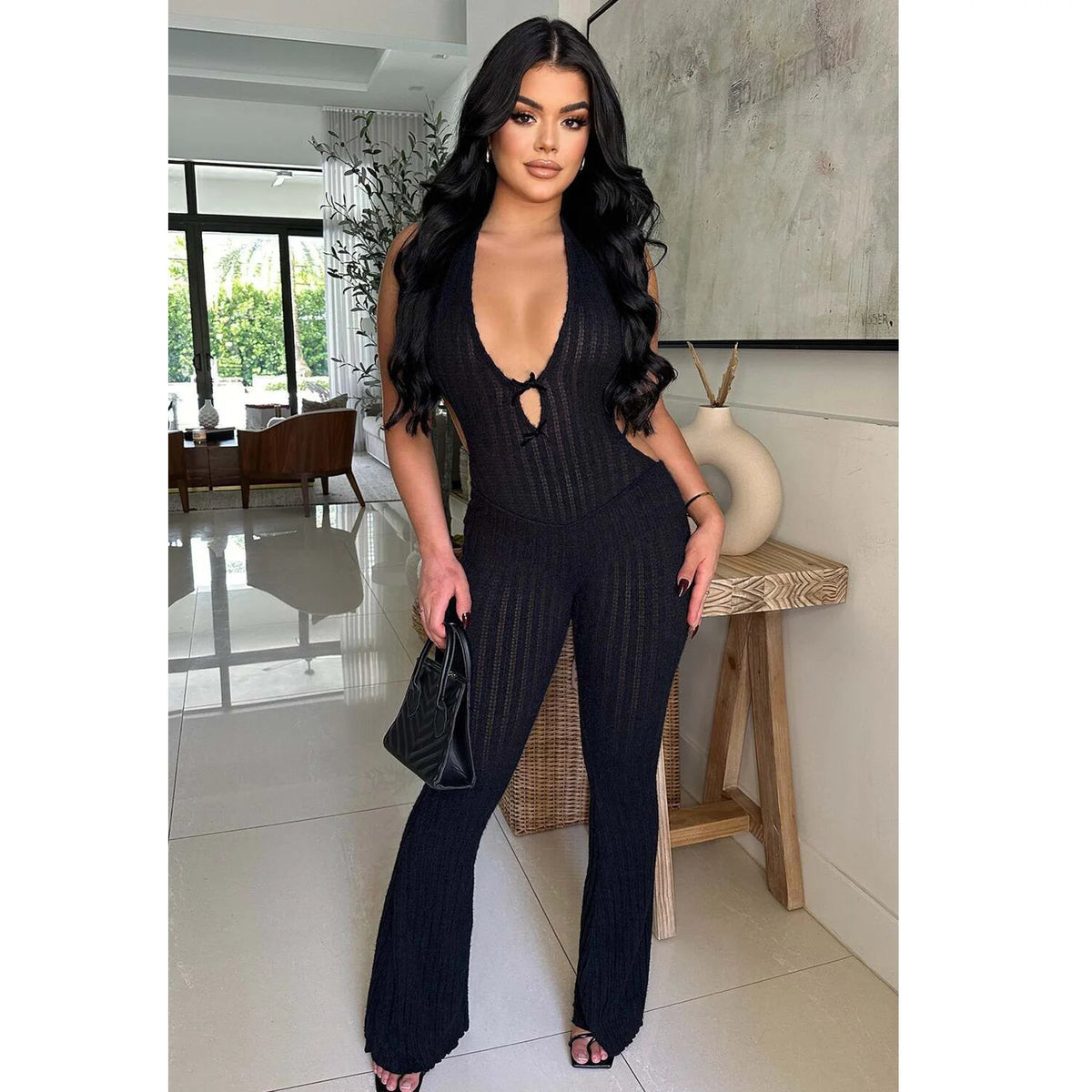 Sexy Knitted Jumpsuits 2025 Women Spring Bodysuits Knitwear Elegant Luxury Bodycon One Piece Rompers Crochet Jumpsuit Playsuit