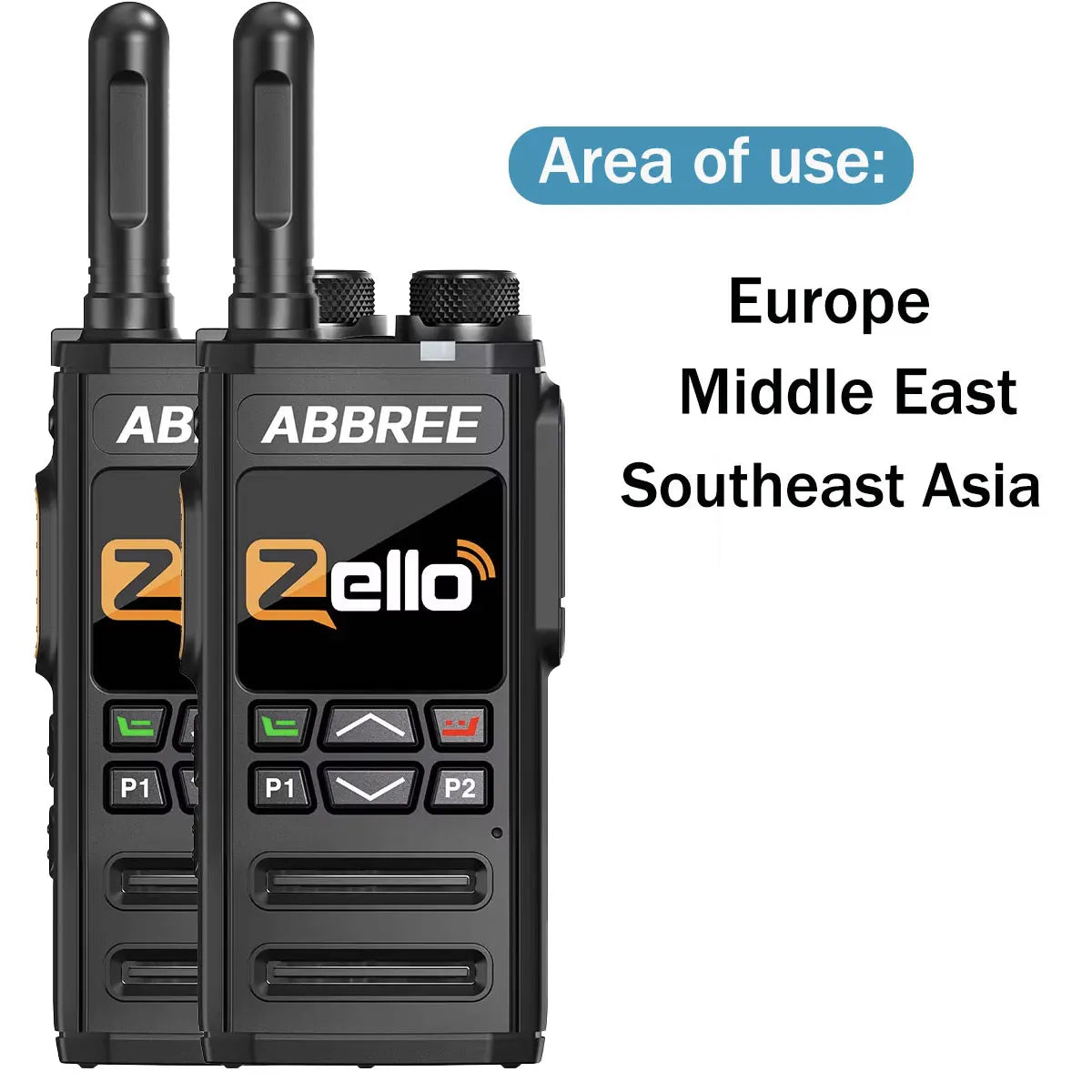 2PCS ABBREE GP-268 POC Network Walkie Talkie Zello 5000mAh Bluetooth WIFI Unlimited Distance 4G SIM Card Android Global Radio