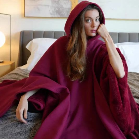 Good Quality Indio Cloak Hoodie Punk Loose Solid Color Men Sweatshirt Casual Blanket With Hat Male Tops Autumn and Winter