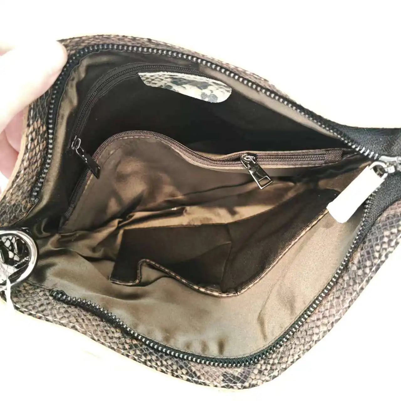 Real leather Snake Patchowrk Designer Women's Handbags Color Block Shoulder Bags New Roomy Genuine Leather Crossbody Bucket Bag