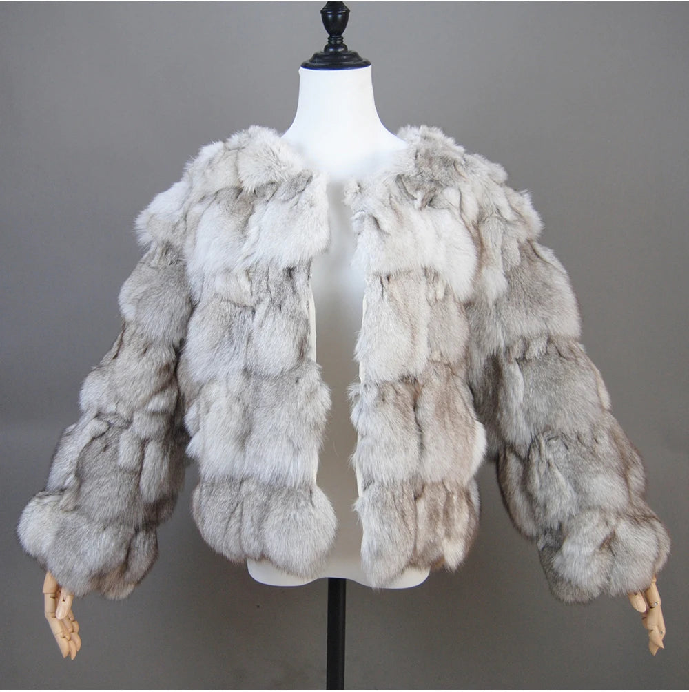 2026 New Style Real Fur Coat 100% Natural Fur Jacket Female Winter Warm Leather Fox Fur Coat High Quality Fur Vest