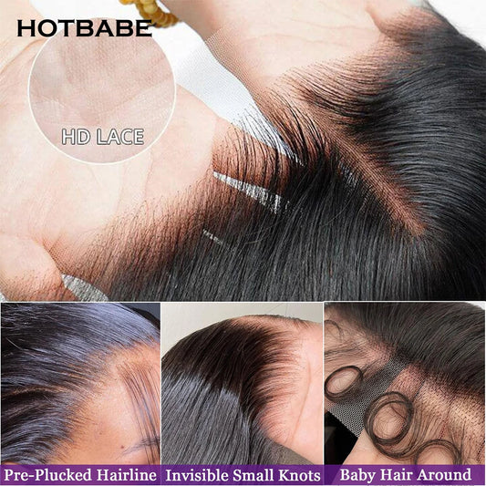 Glueless Wigs Real HD Lace Frontal Wig Human Hair Wig For Woman Melt Skins Silky Straight 4×4/5×5 HD Lace Front Wig 13×4 HD Lace