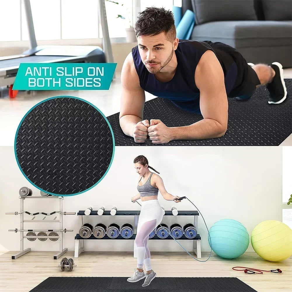 1-20PCS Soft Foam Interlocking Carpet Tiles - Non-Slip Puzzle Floor Mats Ideal for Home Gym and Baby Playroom Rugs for Bedroom