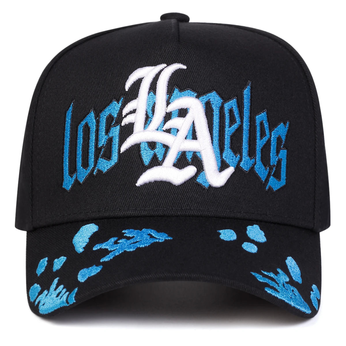 Unisex Gothic LA LOS ANGELES Embroidery Baseball Caps Spring Autumn Outdoor Adjustable Casual Hats Sunscreen Hat Sports Cap