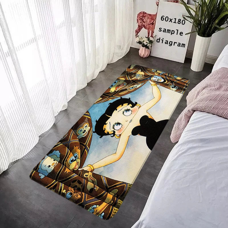 House Entrance Doormat Bettys Boops Hallway Carpet Living Room Rugs Foot Carpets Bathroom Rug Floor Mats Non-slip Home Decor