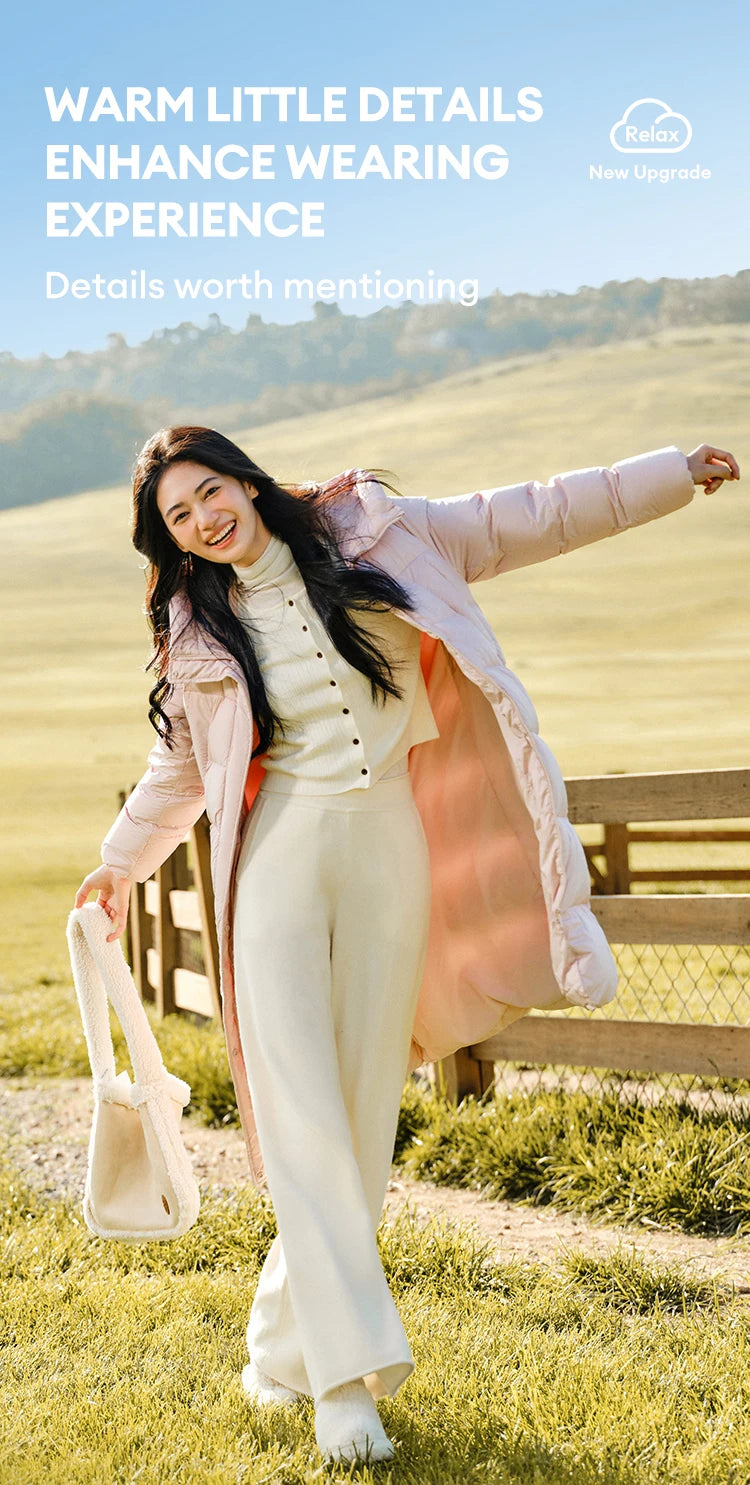 Semir Down Jacket Women Long Length Waterproof Coat 2026 Fashion Winter New Loose Hooded Coat Simple Down Jacket Woman