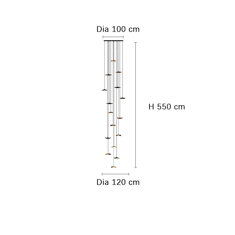 Designer Log Craft LED Ceiling Chandelier Living Room Tearoom Kitchen Table Lamps Bedroom Home Decoration Lighting Stair Lights