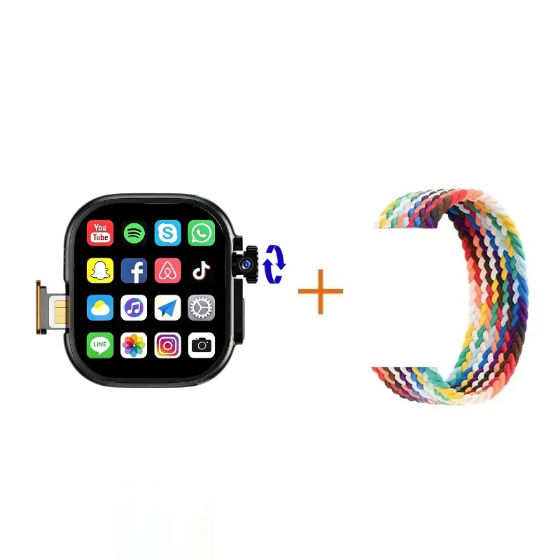 4G Android Smart Watch DW200 Amoled Smartwatch+1/3pcs straps 64GB Rom Heart Rate SmartWatch Men women support SIM Card GPS WIFI