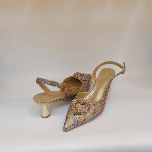 Italian Shoes and Bags Matching Set Women Heel Party Italian Design Wedding High Heels With Match Bags Good Quality