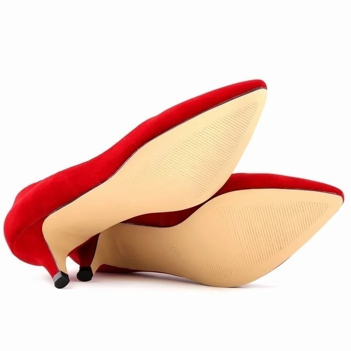 Spring and Autumn 2026 Women Pumps 5cm High Heels Solid Color Breathable Rubber Non Slip Sole Latex Insole Work Wedding Shoes