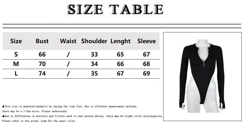 Autumn New Zipper Long Sleeved Jumpsuit High Waist Slimming and sexy Elastic Slim Fit Top Women's Clothing