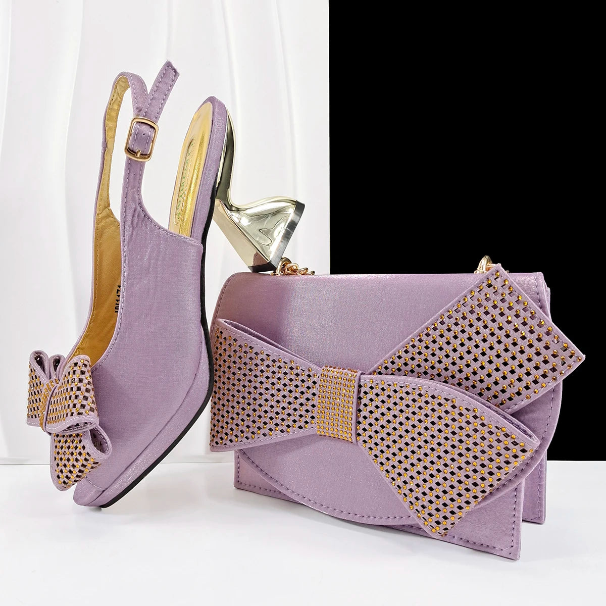 Doershow Lastest Italian Design Fashion Style Ladies Shoes with Matching Bag Set 2025 Nigerian Shoes and Bag Set HL1-1