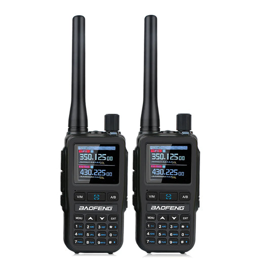 2PCS/Pack Baofeng UV-5R Mini Dual Band Dual PTT Walkie Talkie 5RMINI Air Band Rx 5W Compact VOX FM Amateur Radio Type-C Charge