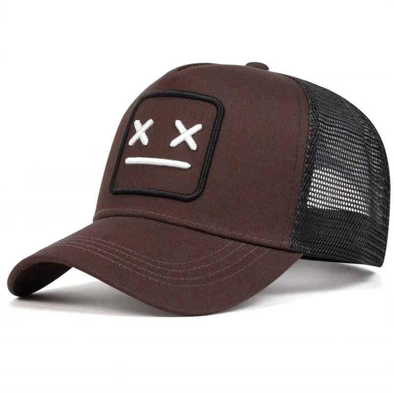 Unisex XX Embroidery Baseball Net Caps Spring Summer Outdoor Sunscreen Hat Adjustable Casual Trucker Hats