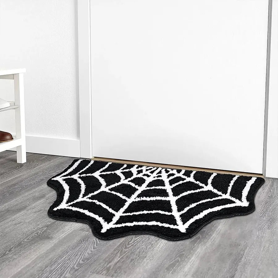 Halloween Bath Mat Gothic Bedroom Carpet Spider Web Floor Bathroom Home Decor Decoration Kitchen Living Rugs Room Rug Mats
