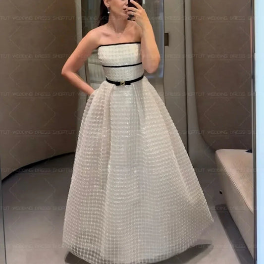 TLIT Luxury Prom Dress A-Line Sleeveless Strapless Sparkle Prom Gown Long Modern Women's Formal Evening Dresses 2026 Customized