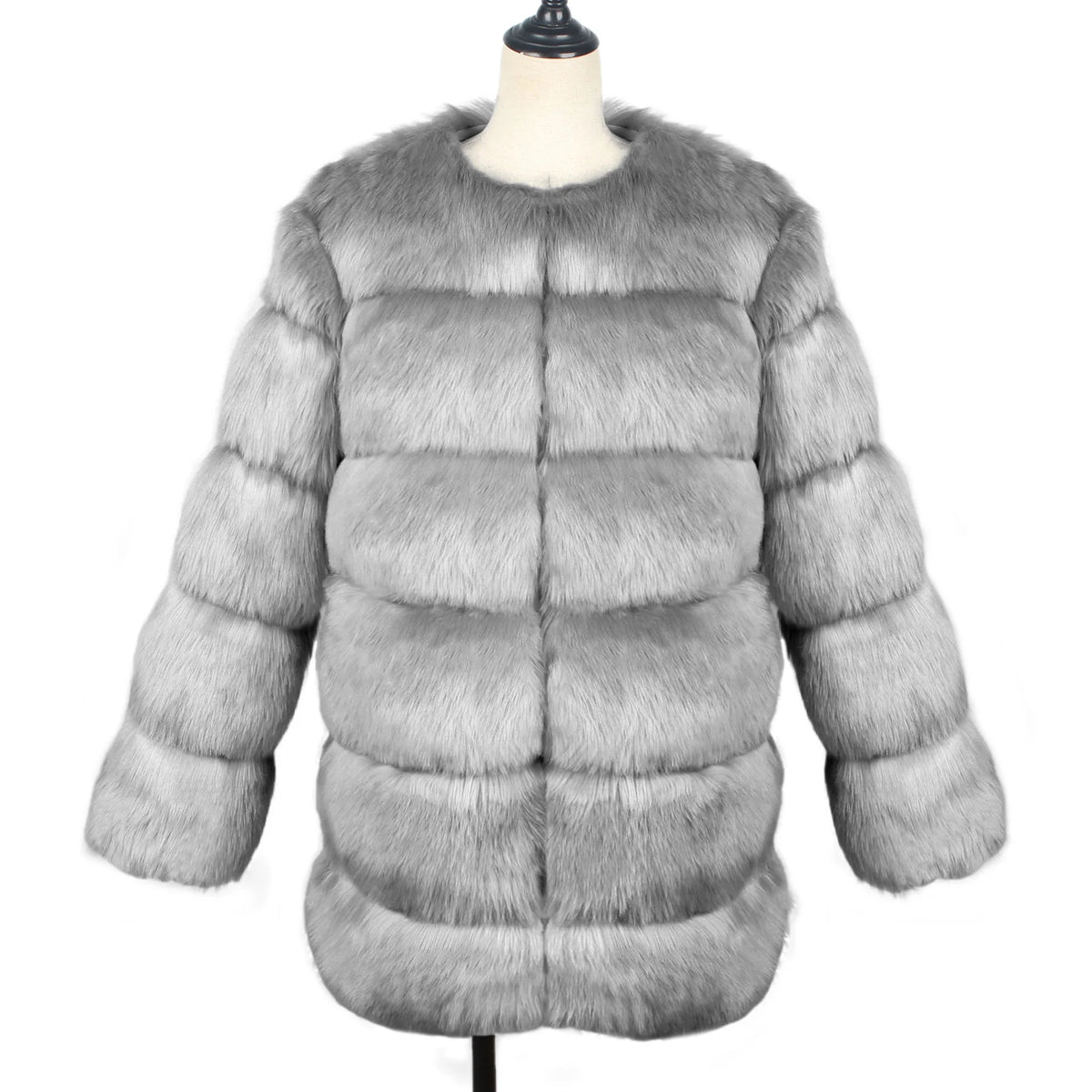 2026 Winter Long Sleeve Faux Fur Long Coat Women Elegant Pink Fluffy Outwear Jacket Lady Solid Casual Thick Warm Furry Outwear