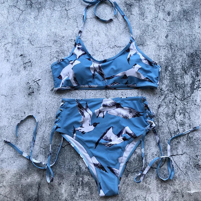 Bandage Bikini Sport Swimwear Women Swimsuit High Waist Bikini Set Push Up Maillot De Bain Femme Beachwear 2026 Bathing Suit