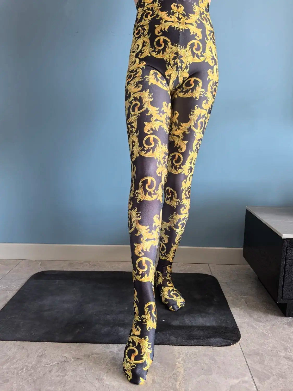 No elastic leopard print seam high waist tights yoga pants Plus size women sports tight leggings