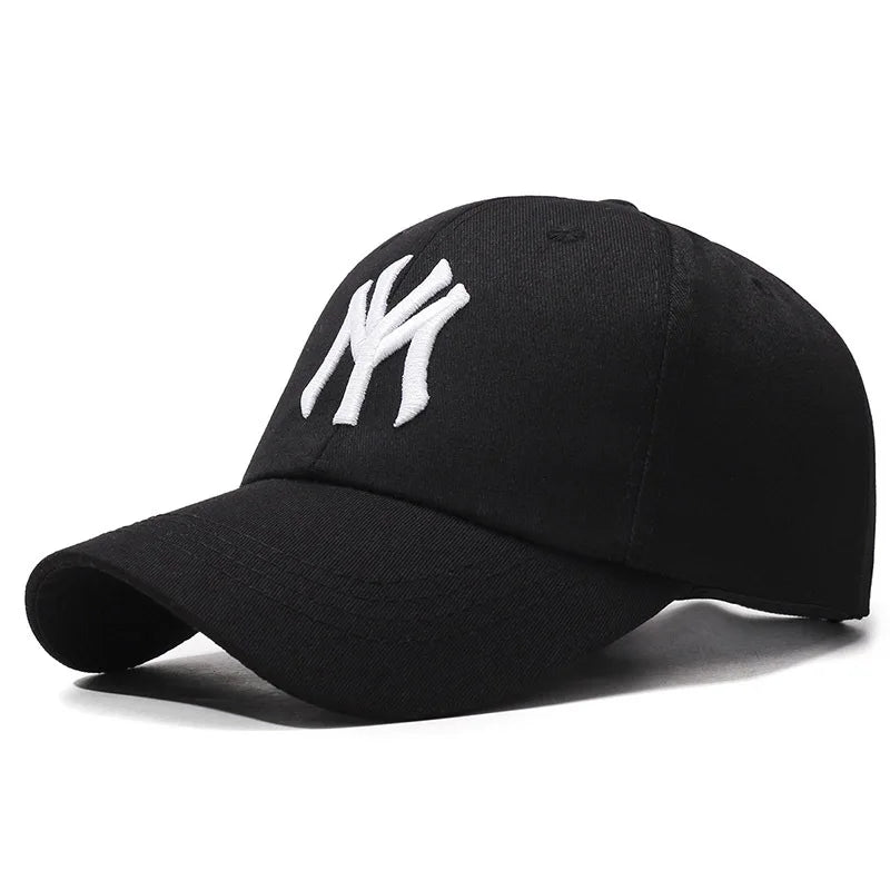 Unisex NY Letter Embroidery Baseball Cap, Adjustable Cotton Dad Hat, Casual Sunscreen Peaked Cap for Men Women, Streetwear Sport
