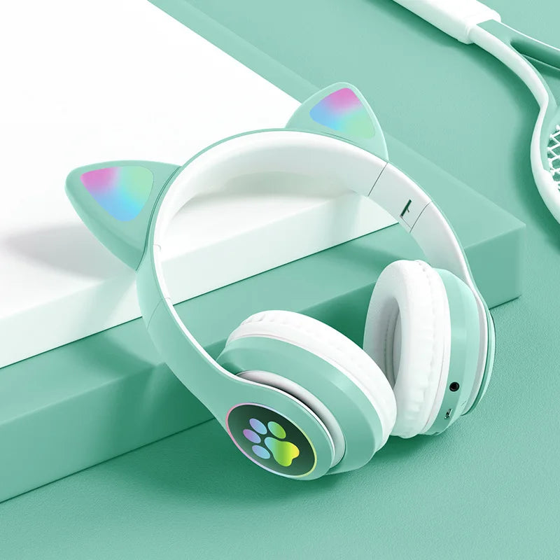 Cat Shaped Wireless Bluetooth Earphones Handsfree Earbuds with Microphone for All Phones Fashion Headphoens Game Headset
