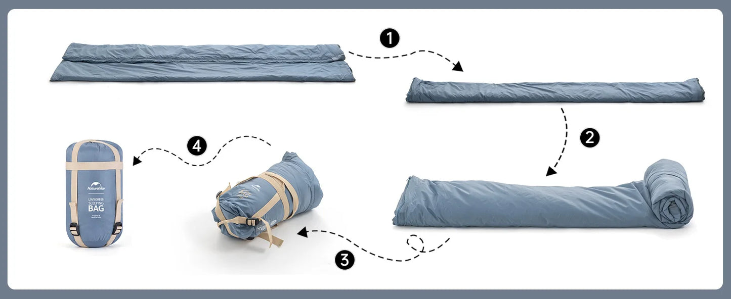Naturehike Ultralight Sleeping Bag Large LW180 Envelope Backpacking Sleeping Bag Portable Waterproof Summer Camping Sleeping Bag