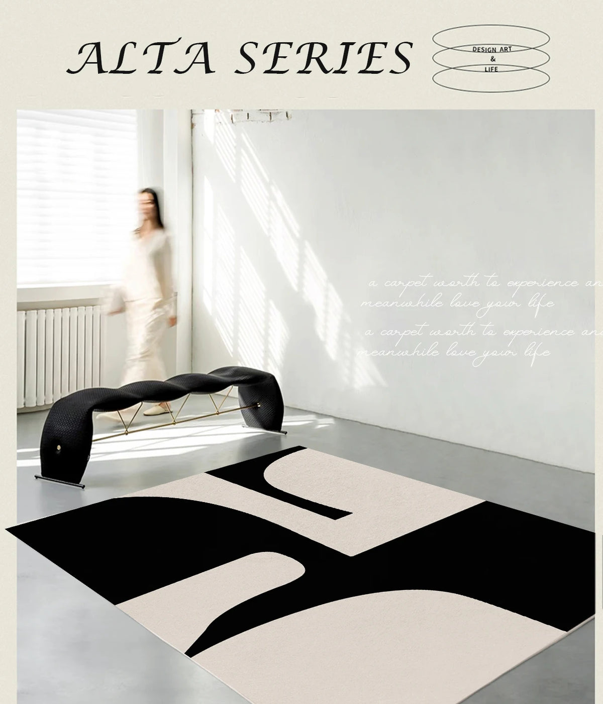 French Retro Living Room Decoration Plush Carpet Large Area Non-slip Mat Light Luxury Rugs for Bedroom Thicken Cream Lounge Rug
