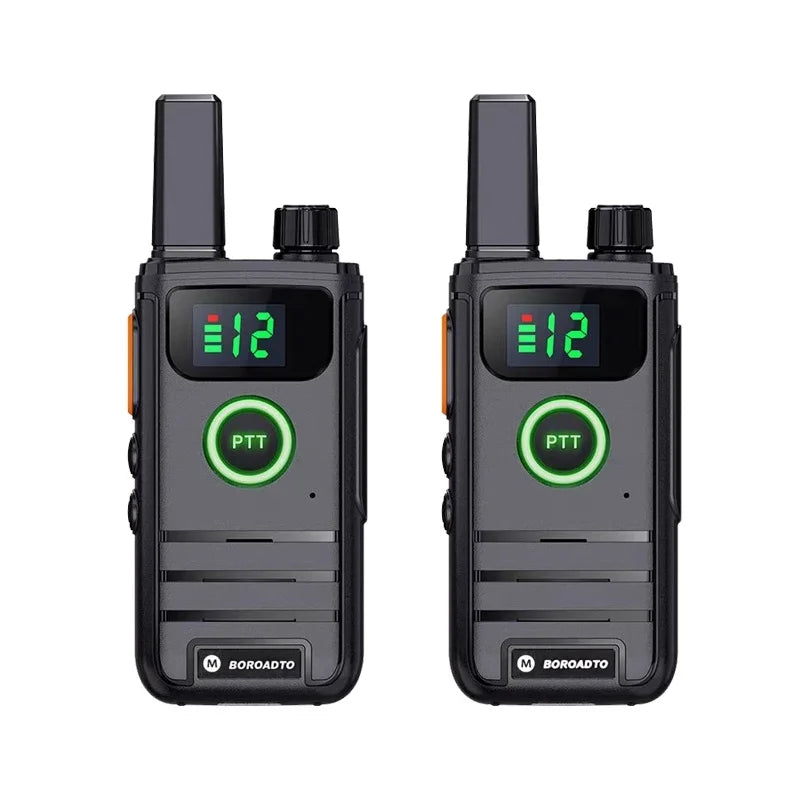 2026 New 2 Pcs Mini PMR446 Walkie Talkies 16CH Portable Two-Way Radio with LCD Display PTT Handheld Radio for Hunting Cafe Hotel